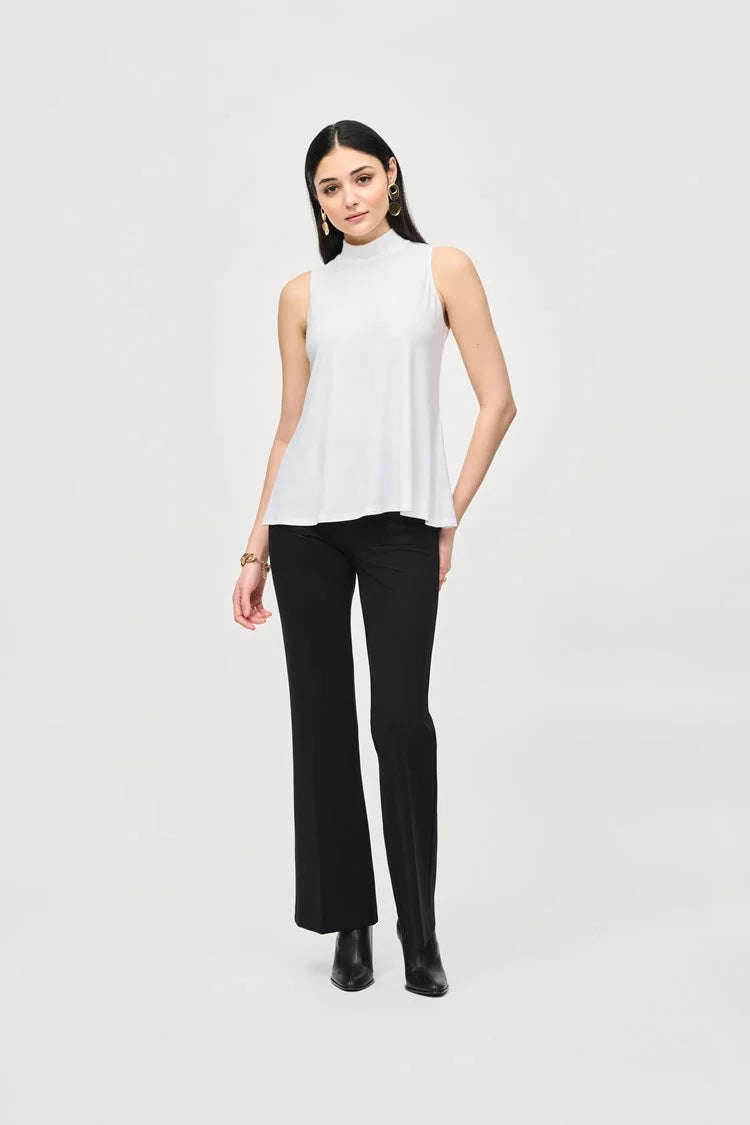 Joseph Ribkoff Vanilla Silky Knit Fit and Flare Sleeveless Top