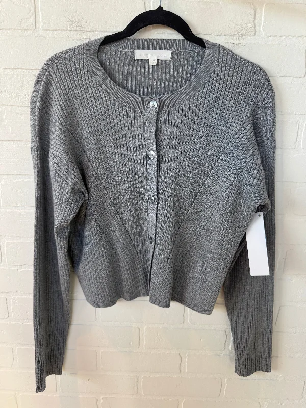 Sweater Cardigan By ADYSON PARKER In Grey, Size: M