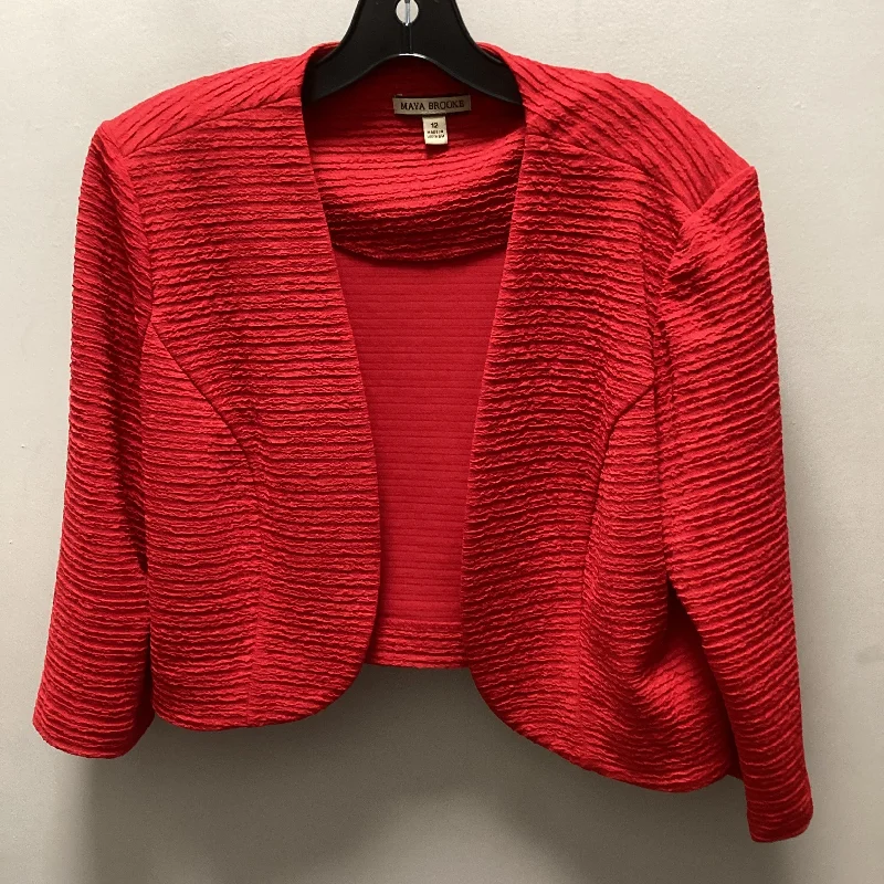 Cardigan By MAYA BROOKE In Red, Size: L