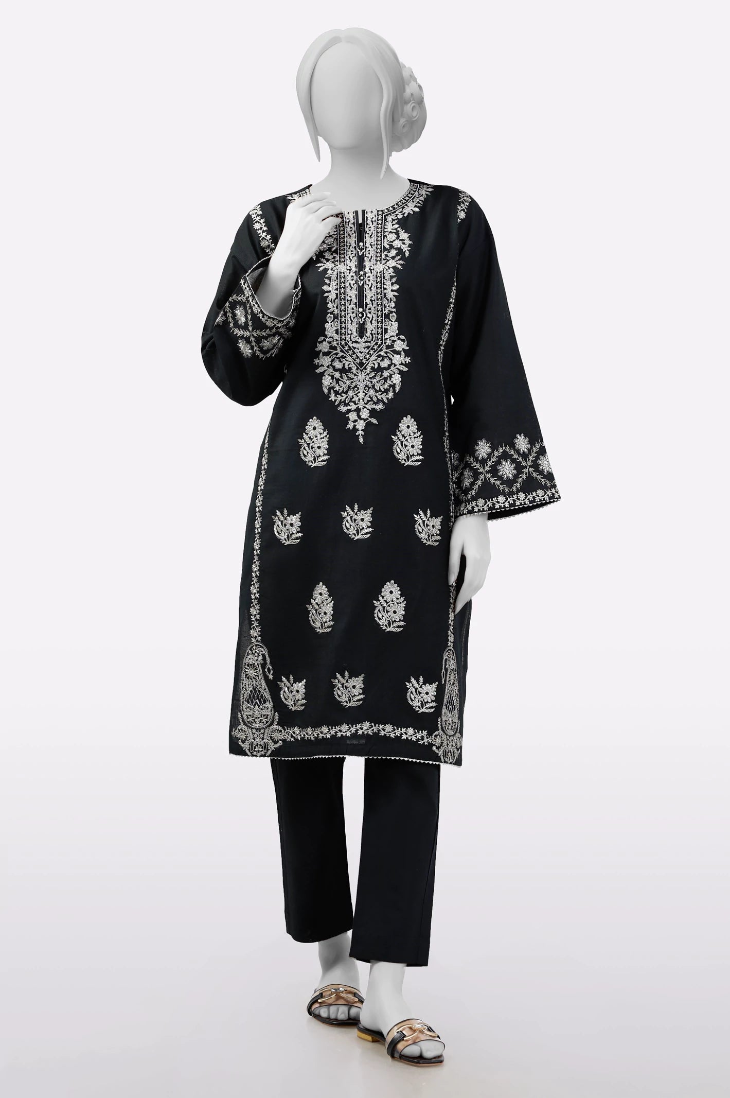 Black Embroidered 2PC