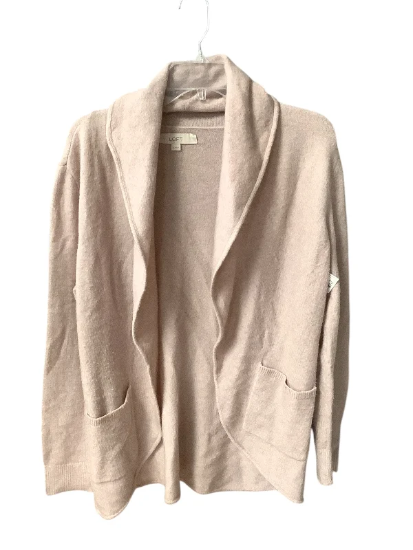 Sweater Cardigan By Loft In Pink, Size: M