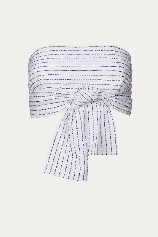 Sense Long Scarf In White Stripe