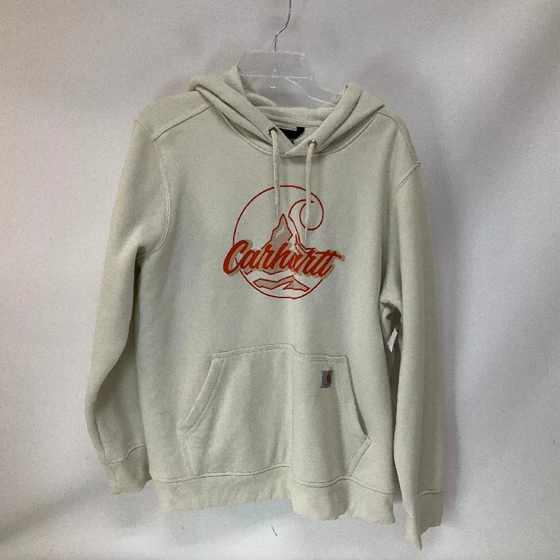 Athletic Sweatshirt Hoodie By Carhartt In Cream, Size: Xl