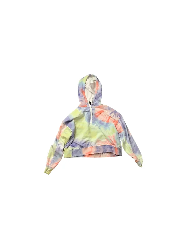 Sweatshirt Hoodie By Nike Apparel In Tie Dye Print, Size: M