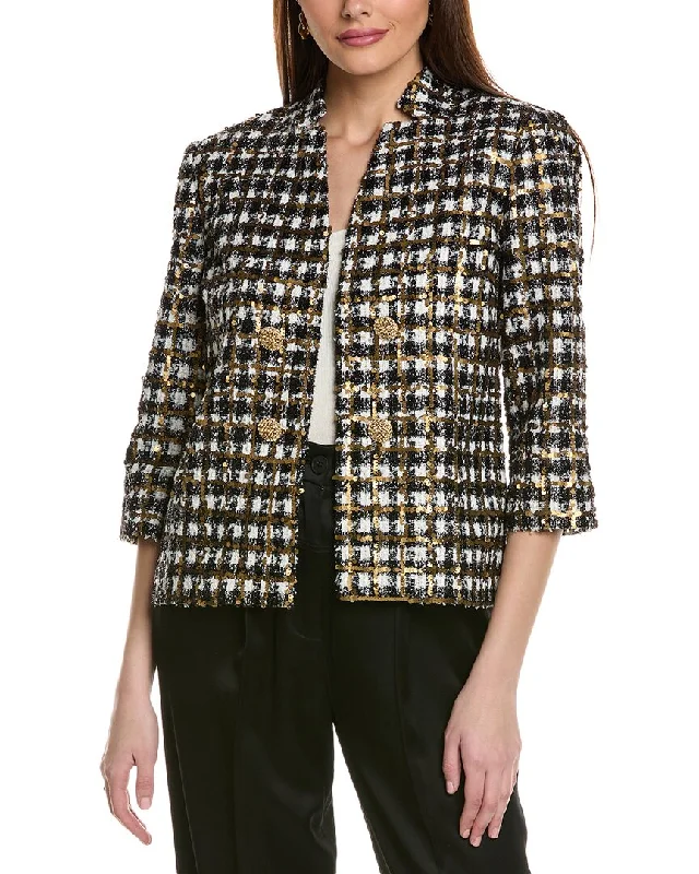 St. John Embroidered Tweed Jacket