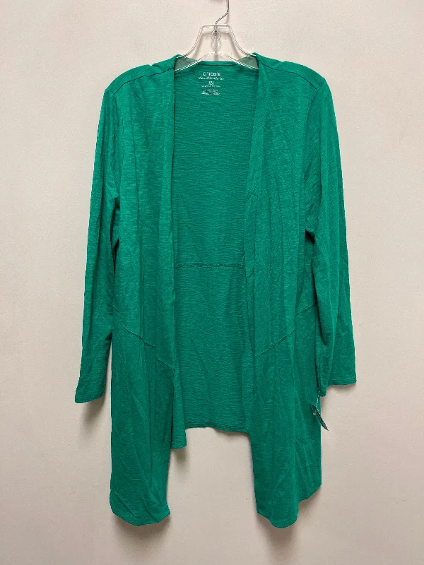 Cardigan By Chicos In Green, Size: M