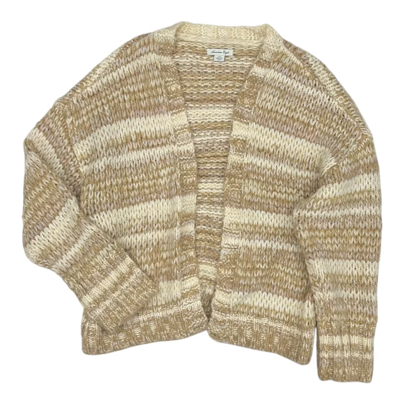 Sweater Cardigan By American Eagle In Tan, Size:L