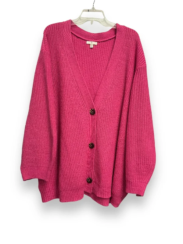 Cardigan By Bp In Pink, Size: 4x