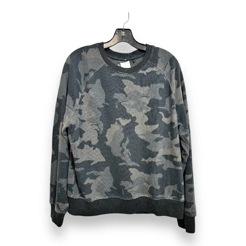 Sweatshirt Collar By Prana In Camouflage Print, Size: L