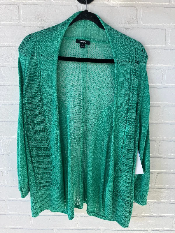 Cardigan By Alfani In Green, Size: Xl