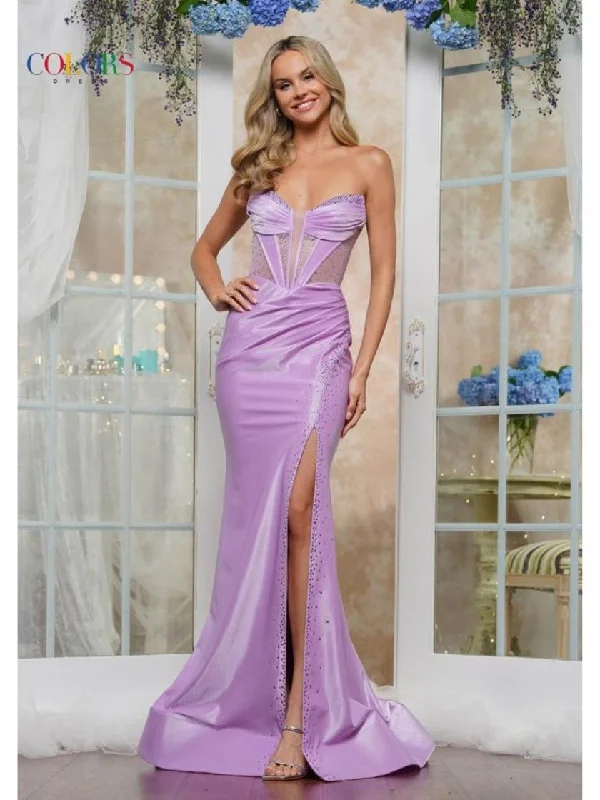 Colors 3562 Long Formal Glitter Evening Prom Dress