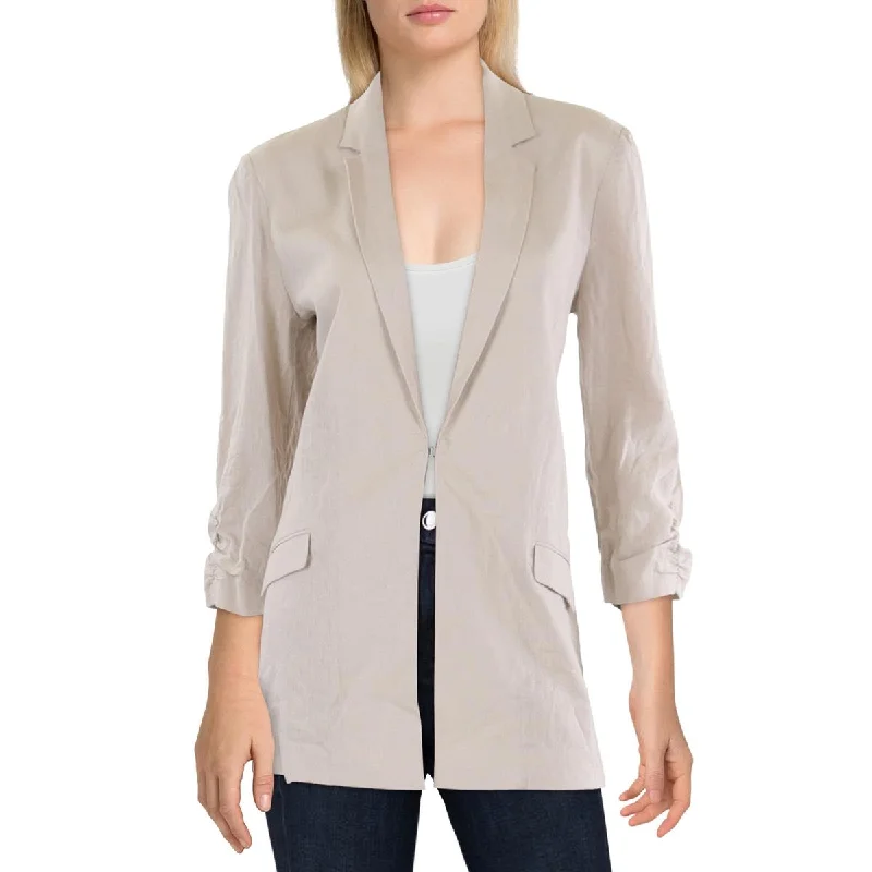 Womens Linen Suit Separate One-Button Blazer