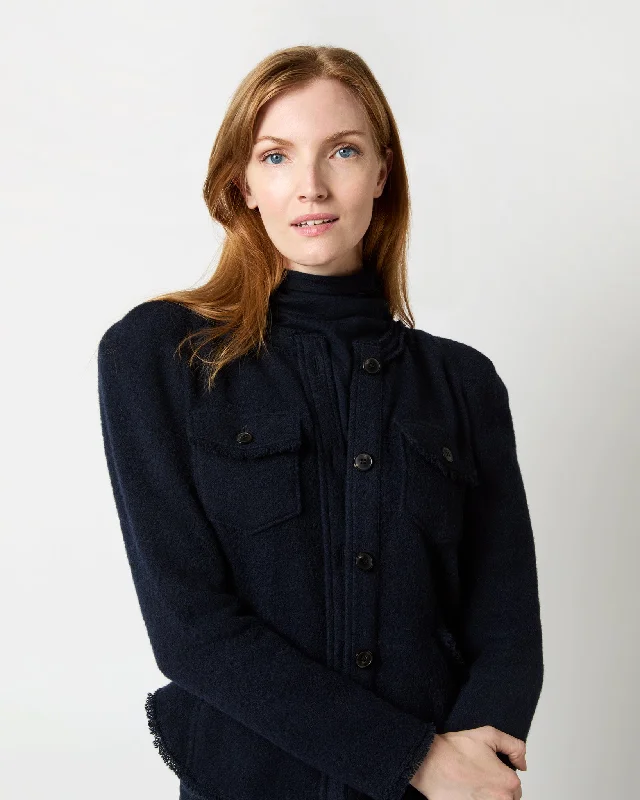 Nelly Wool Overshirt in Midnight