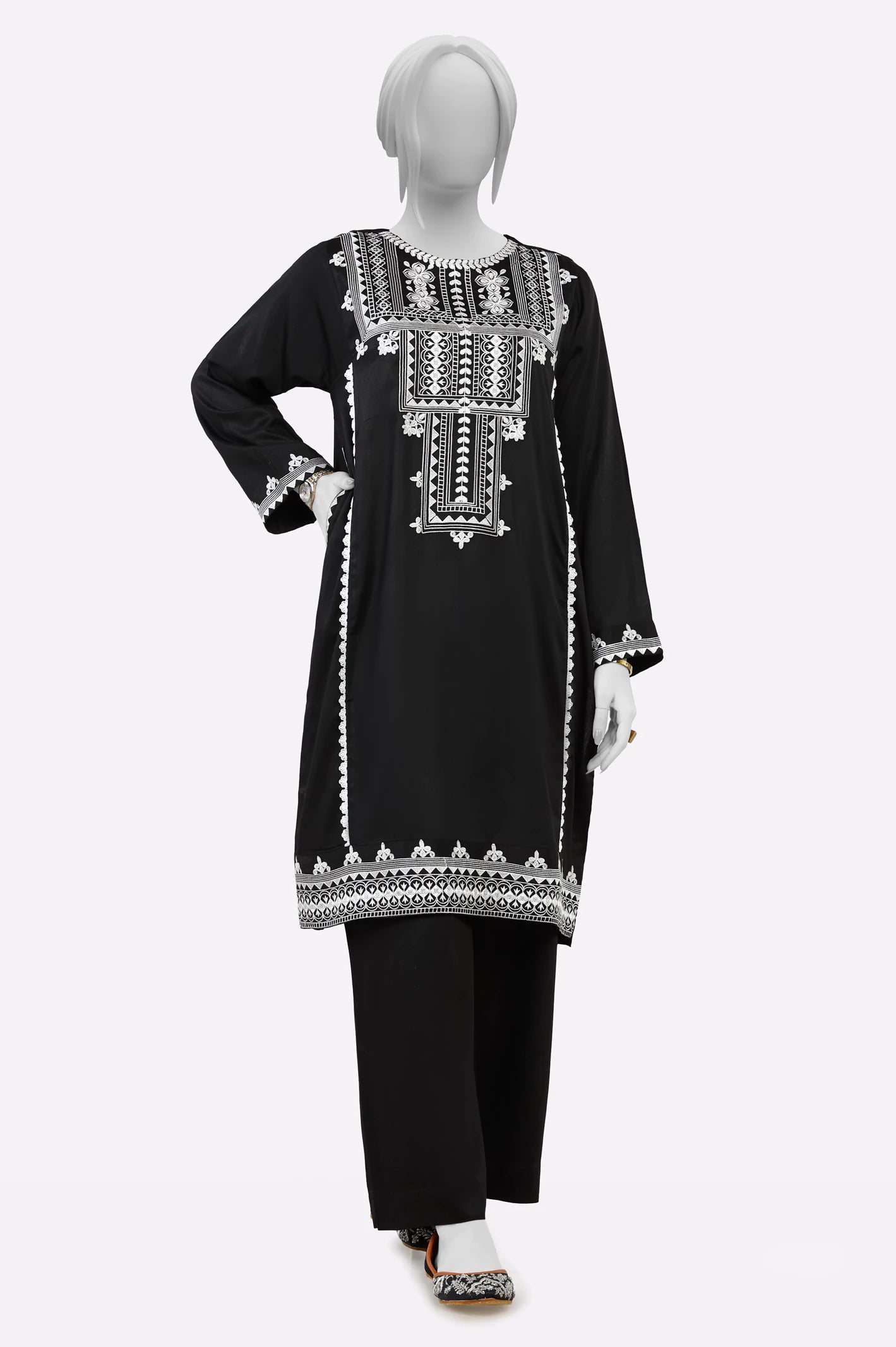 Black Embroidered 2PC