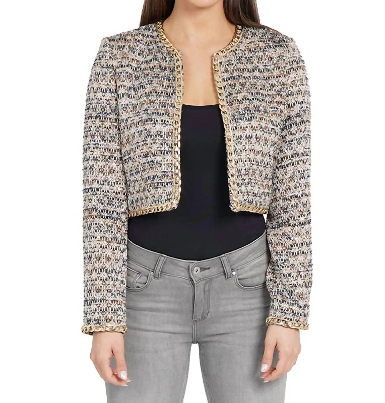 Lizzie Bolero Blazer In Brown