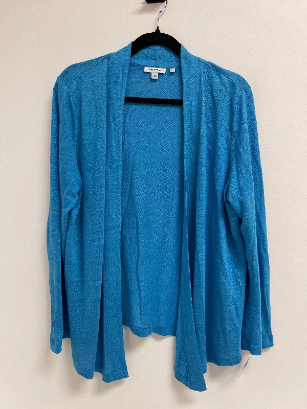 Sweater Cardigan By Chicos In Blue, Size: L