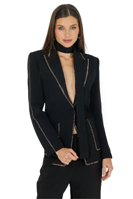 Nina Blazer with Belt (Black)