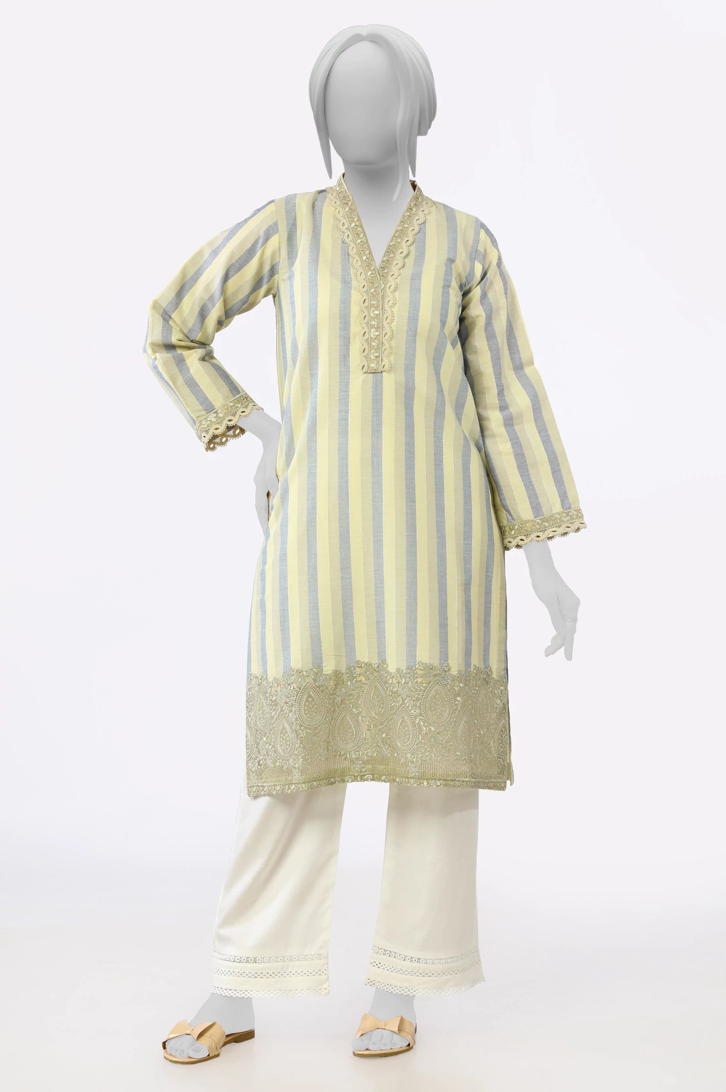 Pistachio Embroidered Kurti