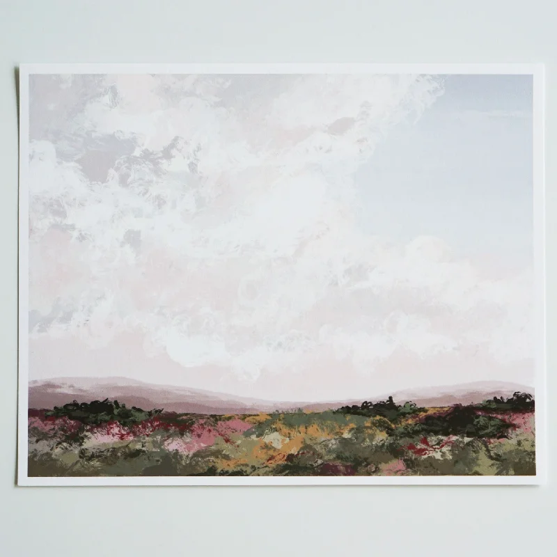 8x10 Vintage Big Sky Landscape Print