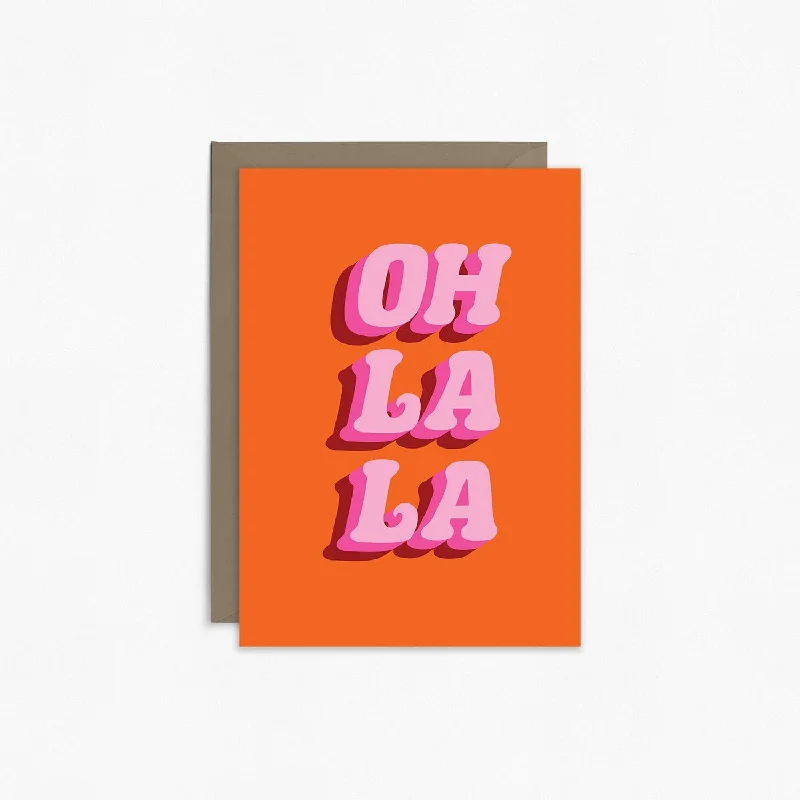 Oh La La! Blank Valentines Greeting Card