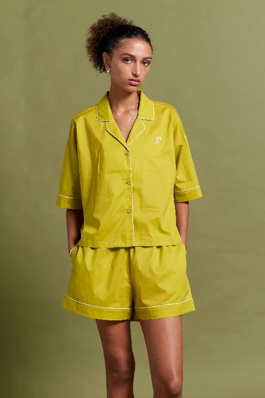 Papinelle x Karen Walker Runaway Girl Boxer PJ Set - Citronelle