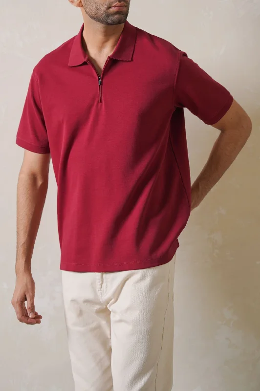 QUARTER ZIP POLO