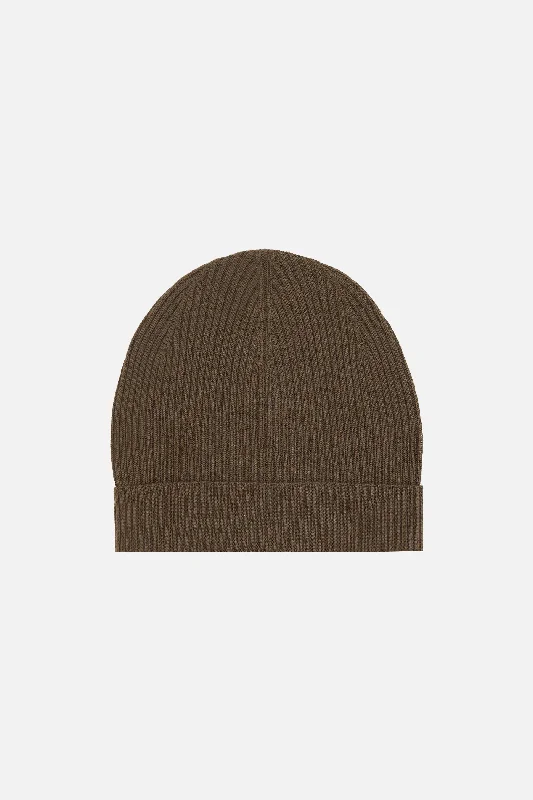 ribbed wool beanie