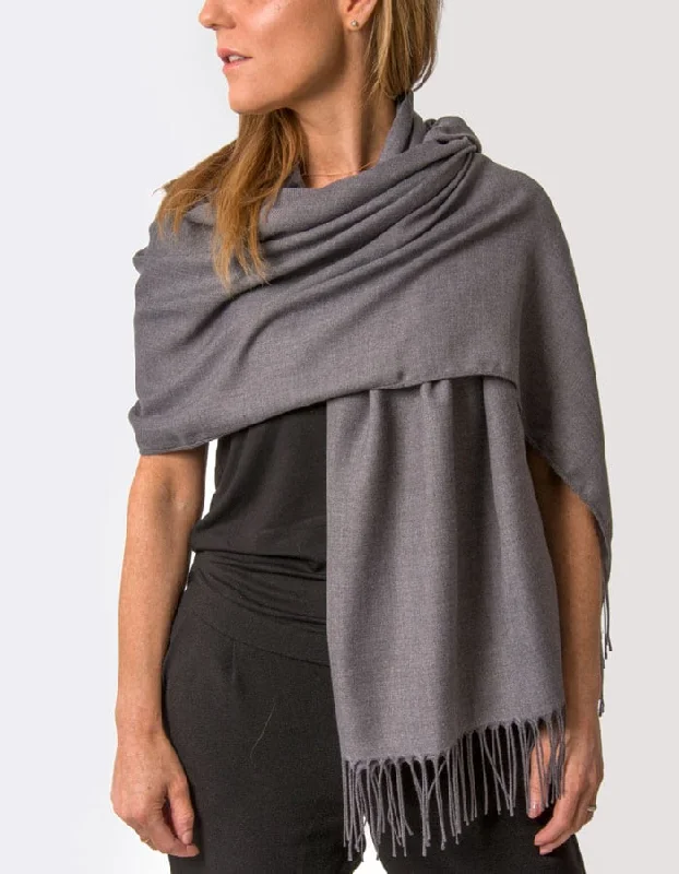 Dark Grey Pashmina