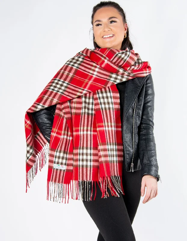 Tartan Blanket Scarf | Red