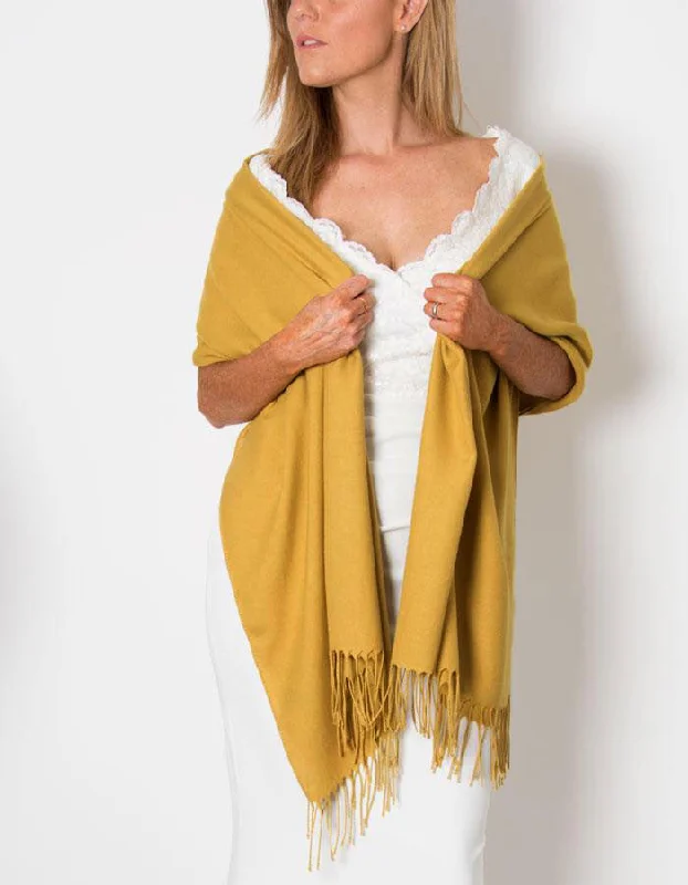 Mustard Yellow Wedding Pashmina