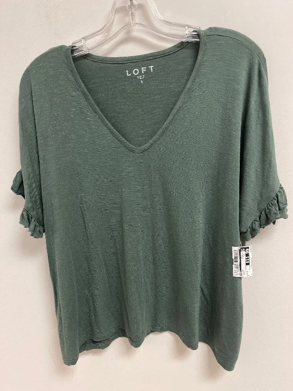 Green Top Short Sleeve Loft, Size S