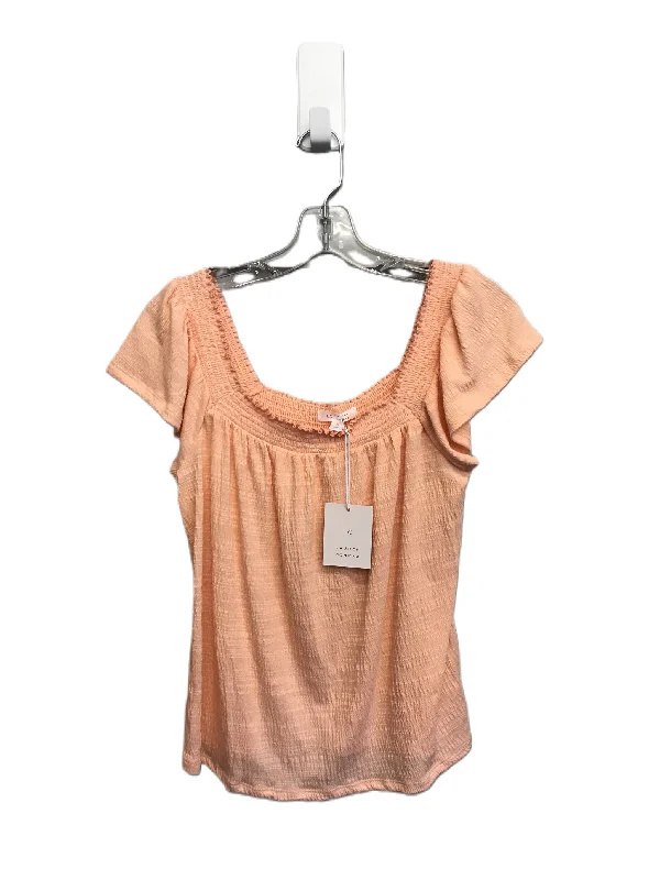 Orange Top Short Sleeve By Lc Lauren Conrad, Size: S