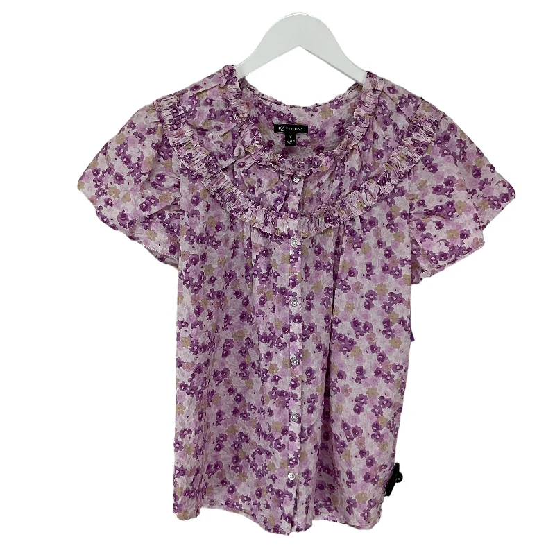 Purple Top Short Sleeve Versona, Size S