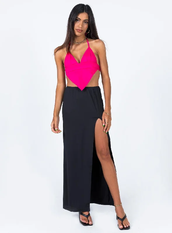 Rosetta Low Rise Maxi Skirt Black