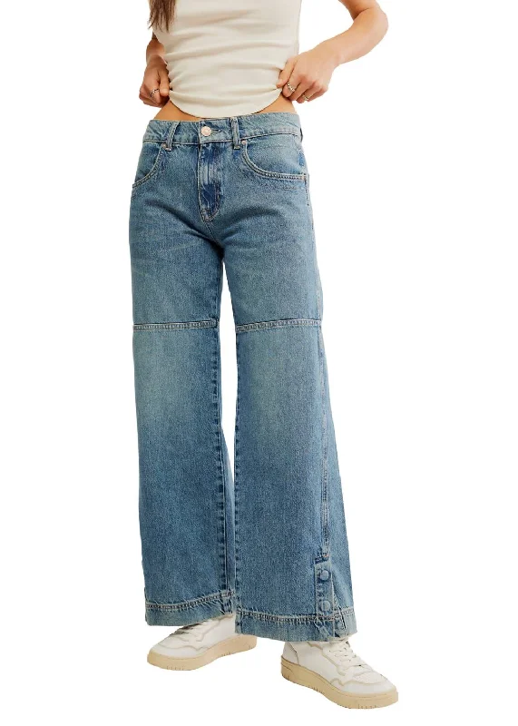 Benji Relaxed Wide Leg Jeans In Salt Of The Earth