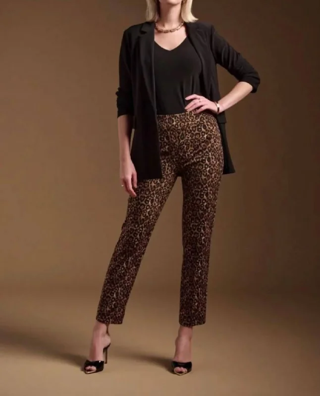 Cheeta Pants In Beige Black