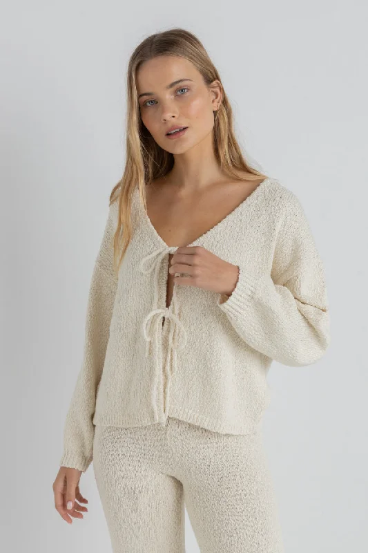 Emmie Tie Front Knit Natural