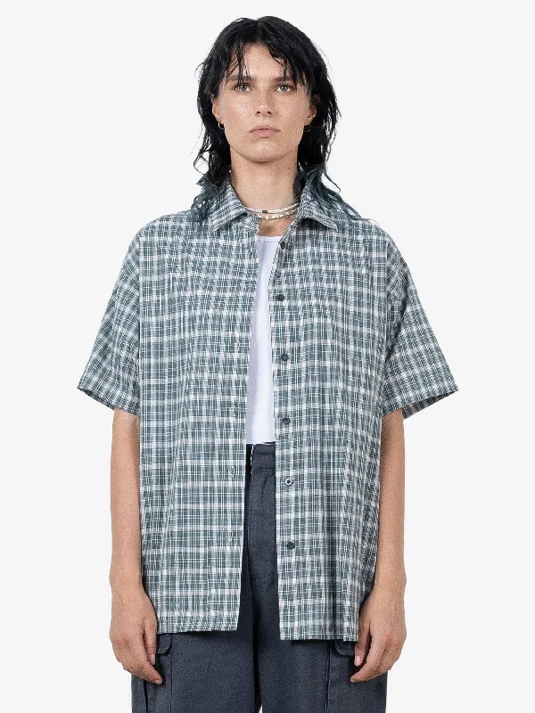 HYC Short Sleeve Check Shirt - Scrubs Green