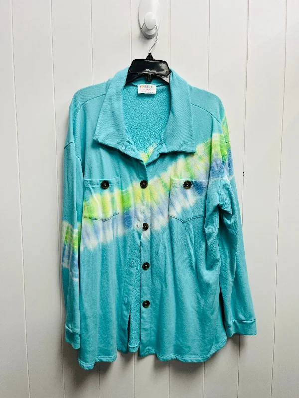 Top Long Sleeve By Fantastic Fawn In Teal, Size: L