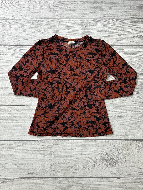 Top Long Sleeve By Free People In Orange, Size: M