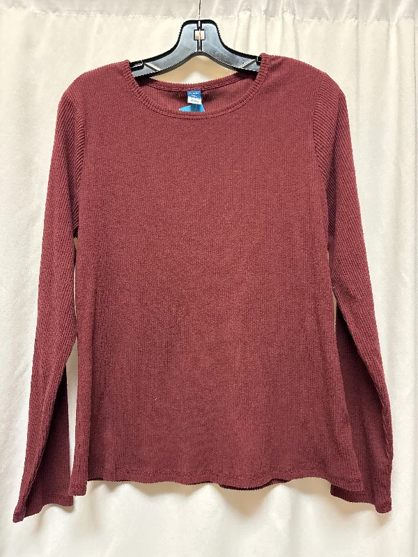 Top Long Sleeve By Old Navy In Maroon, Size: Xl