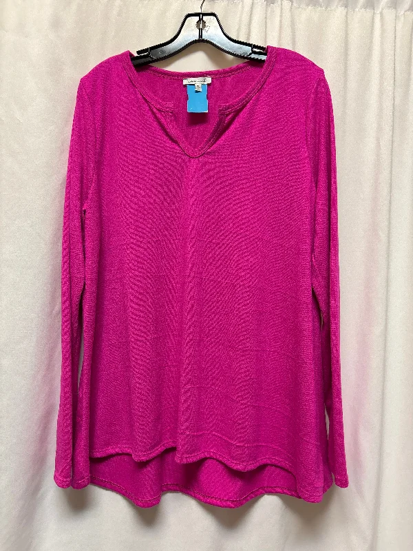 Top Long Sleeve By White Birch In Pink, Size: Xl