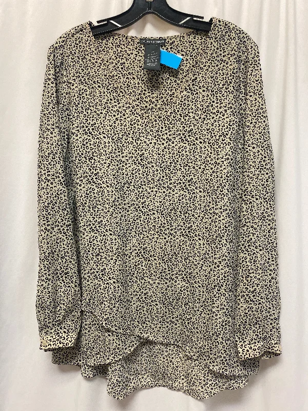 Tunic Long Sleeve By Chelsea And Violet In Animal Print, Size: L