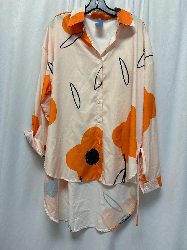 Tunic Long Sleeve By Cmf In Orange, Size: Xl