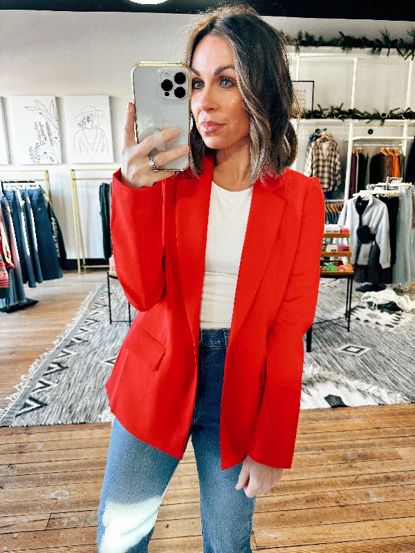 Zoe Knit Sleeve Blazer- 2 Colors