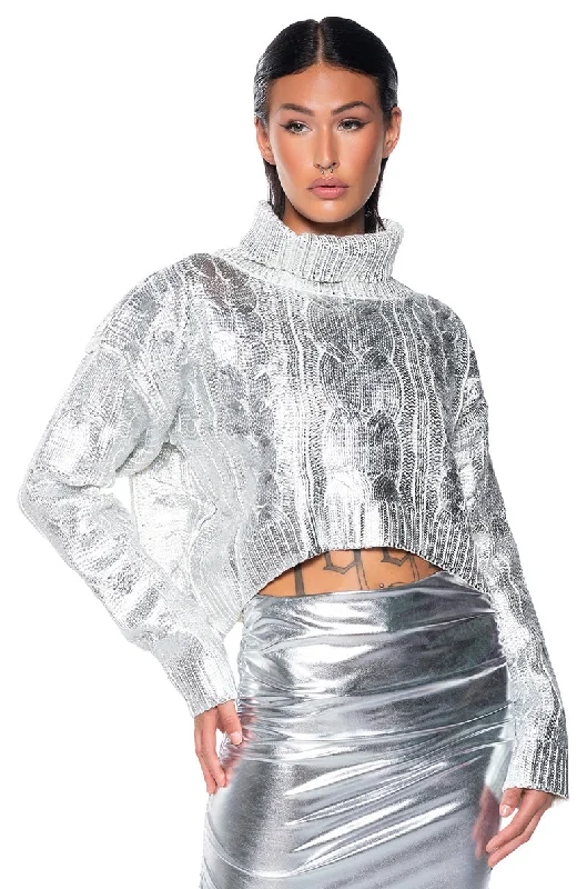 ESME SILVER METALLIC SWEATER