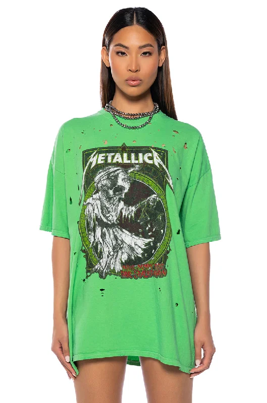 METALLICA GRAPHIC T SHIRT IN GREEN