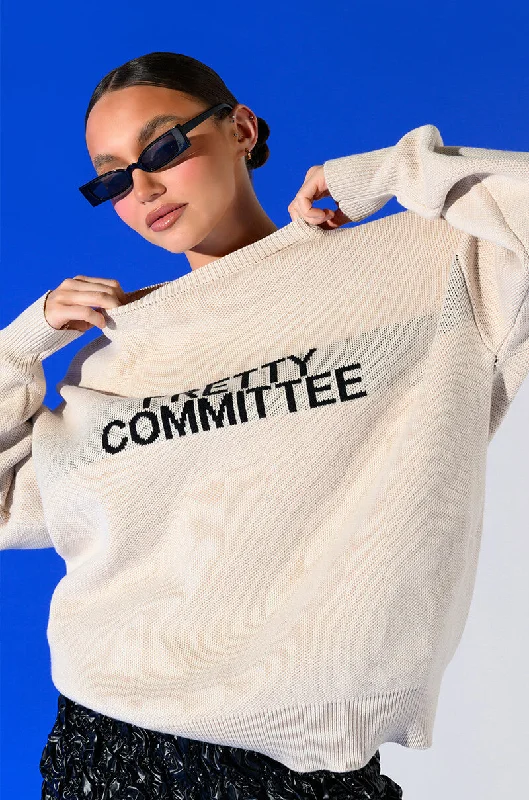 PRETTY COMMITTEE OVERSIZED SWEATER